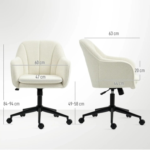 Krzesło biurowe fotel obrotowy z funkcją kołysania do pokoju sypialni