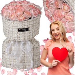 Bukiet Róże Mydlane LED Cudowny prezent na Walentynki