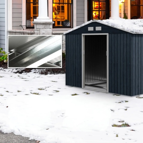 Domek metalowy schowek na narzędzia mini garaż na rower szopka