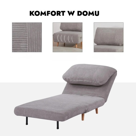 Fotel Rozkładany Leżanka Sofa do spania Wypoczynkowy Telewizjny