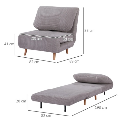 Fotel Rozkładany Leżanka Sofa do spania Wypoczynkowy Telewizjny