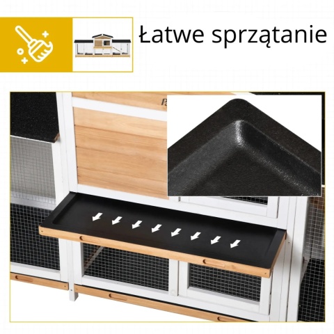 Klatka kojec wybieg dla królików małych zwierząt gryzoni drewniana
