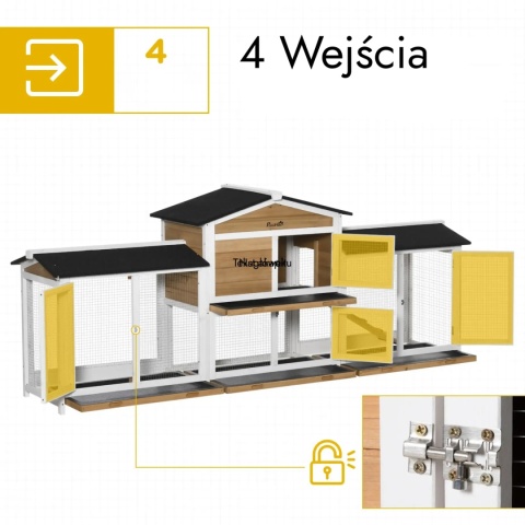 Klatka kojec wybieg dla królików małych zwierząt gryzoni drewniana