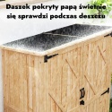 Domek narzędziowy drewniany Schowek Szopka zamykane drzwi półki