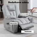 Fotel rozkładany podnoszony elektryczny masujący geriatryczny telewizyjny