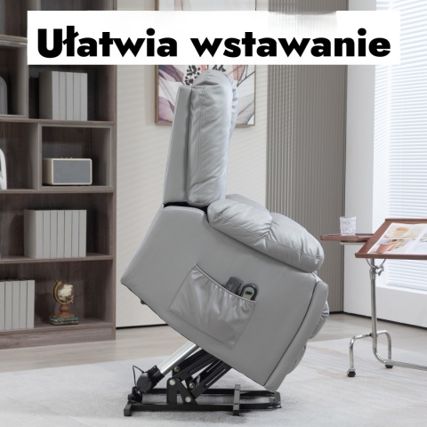 Fotel rozkładany podnoszony elektryczny masujący geriatryczny telewizyjny