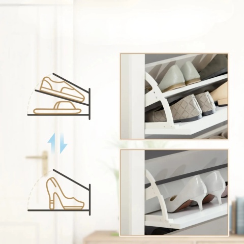 Szafka na buty skandynawska trzy szuflady pojemna wąska