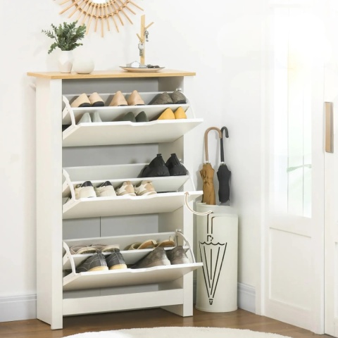 Szafka na buty skandynawska trzy szuflady pojemna wąska