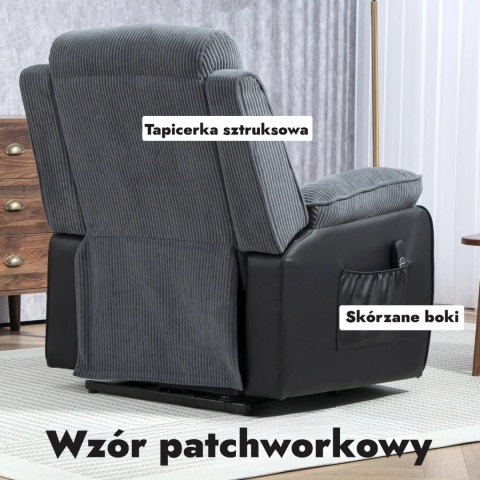 Elektryczny fotel relaksacyjny Podnoszony Geriatyczny z Podnóżkiem rozkładany telewizyjny