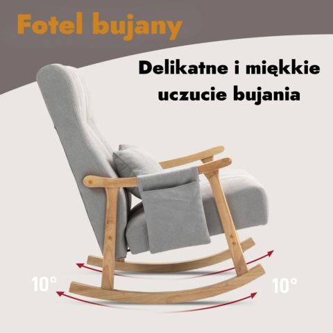 Fotel Bujany Wypoczynkowy Telewizyjny Krzesło Drewniane do czytania i wypoczynku