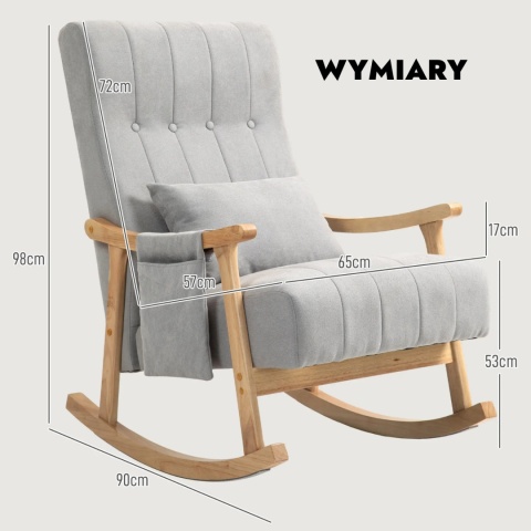 Fotel Bujany Wypoczynkowy Telewizyjny Krzesło Drewniane do czytania i wypoczynku