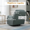 Fotel bujany rozkładany z podnóżkiem wypoczynkowy telewizyjny do nauki pracy grania