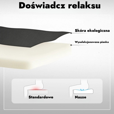 Fotel elektryczny podnoszony rozkładany wypoczynkowy Eko skóra Czarny