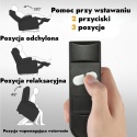 Fotel elektryczny podnoszony rozkładany wypoczynkowy Eko skóra Czarny