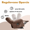 Fotel podnoszony elektryczny rozkładany masujący podgrzewany geriatryczny