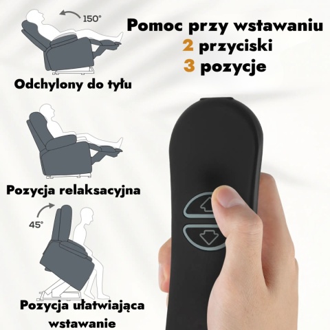 Fotel podnoszony elektryczny rozkładany telewizyjny wypoczynkowy