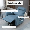 Fotel podnoszony elektryczny rozkładany wypoczynkowy geriatryczny