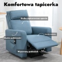 Fotel podnoszony elektryczny rozkładany wypoczynkowy geriatryczny