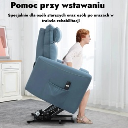 Fotel podnoszony elektryczny rozkładany wypoczynkowy geriatryczny