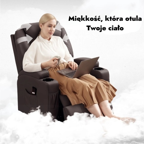 Fotel podnoszony elektryczny wypoczynkowy telewizyjny rozkładany geriatryczny