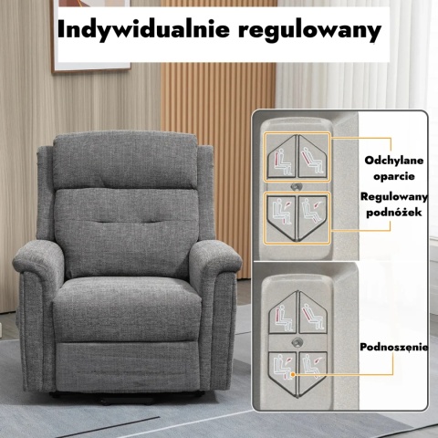 Fotel podnoszony rozkładany elektryczny geriatryczny leżanka telewizyjny