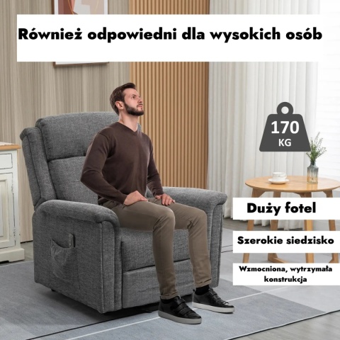 Fotel podnoszony rozkładany elektryczny geriatryczny leżanka telewizyjny