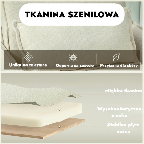 Fotel rozkładany funkcja spania leżanka szezlong telewizyjny