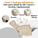 Fotel rozkładany geriatryczny elektryczny telewizyjny wypoczynkowy leżanka