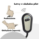 Fotel rozkładany geriatryczny elektryczny telewizyjny wypoczynkowy leżanka