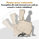 Fotel rozkładany geriatryczny elektryczny telewizyjny wypoczynkowy leżanka
