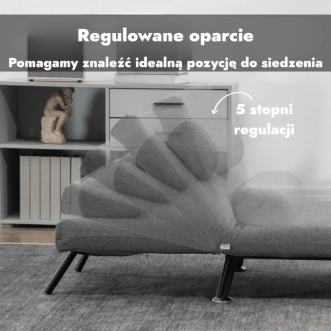 Fotel rozkładany z funkcją spania regulowany łóżko wypoczynkowy leżanka