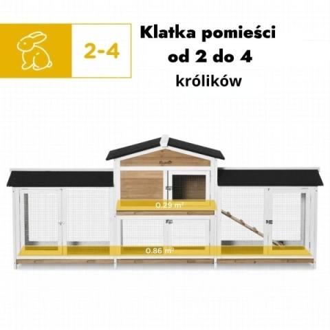 Klatka kojec wybieg dla królików małych zwierząt gryzoni drewniana