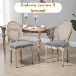 Krzesła stołki do jadalni salonu drewniane zestaw 2 sztuk vintage
