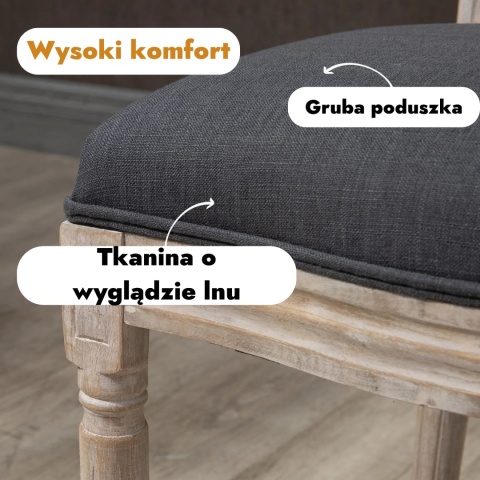 Krzesła stołki do jadalni salonu drewniane zestaw 2 sztuk vintage