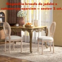 Krzesła stołki do jadalni salonu stylowe drewniane zestaw 2 sztuki