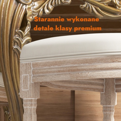Krzesła stołki do jadalni salonu stylowe drewniane zestaw 2 sztuki
