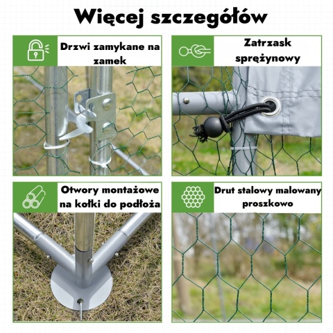 Kurnik zagroda wybieg klatka dla kur kaczek małych zwierząt