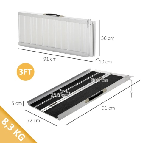 Podjazd dla wózków inwalidzkich rampa wjazdowa składana