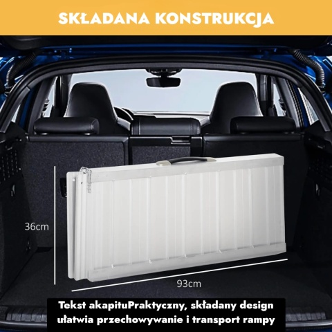 Podjazd dla wózków inwalidzkich rampa wjazdowa składana