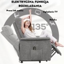 Fotel podnoszony rozkładany elektryczny geriatryczny telewizyjny wypoczynkowy