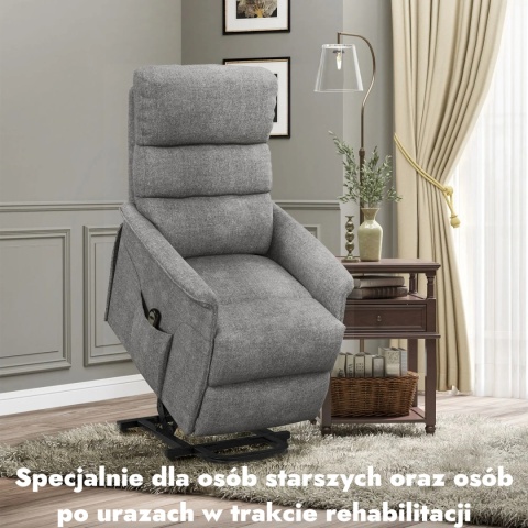 Fotel podnoszony rozkładany elektryczny geriatryczny telewizyjny wypoczynkowy