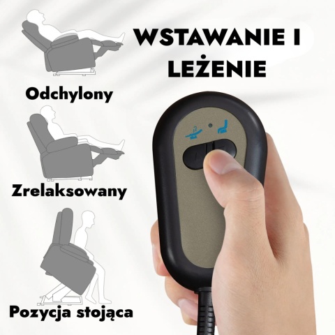 Fotel podnoszony rozkładany elektryczny geriatryczny telewizyjny wypoczynkowy