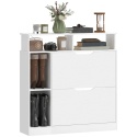 Szafka na buty Uchylna na 12 par Biała 89x25x92 cm Komoda Półka