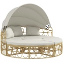 Kanapa Sofa Wyspa ogrodowa Beżowa Kremowa 178x85x66,5 cm