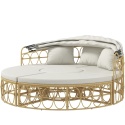 Kanapa Sofa Wyspa ogrodowa Beżowa Kremowa 178x85x66,5 cm