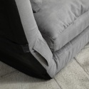 Sofa roskładana 3 w1 leżanka kanapa regulowane oparcie szara