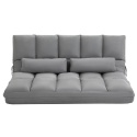 Sofa roskładana 3 w1 leżanka kanapa regulowane oparcie szara