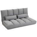 Sofa roskładana 3 w1 leżanka kanapa regulowane oparcie szara