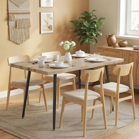 Stół kuchenny do jadalni salonu prostokątny netalowe nóżki