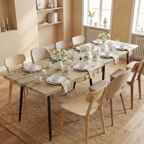 Stół kuchenny do jadalni salonu prostokątny netalowe nóżki